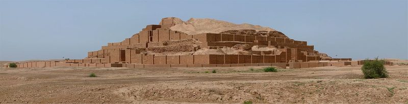 The Chogha Zanbil ziggurat site, built c. 1250 BCE.