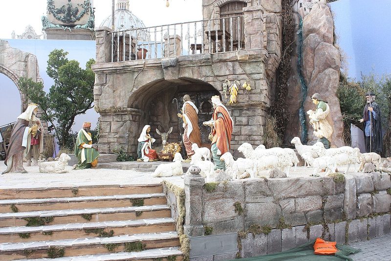 Christmas crib on the Saint Peter's square, Vatican.
