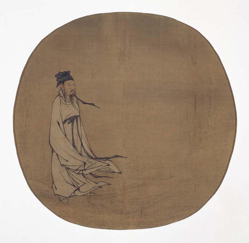 Daoist immortal Lü Dongbin Crossing Lake Dongting, Southern Song, mi-13th century, handscroll, Ink and color on silk.