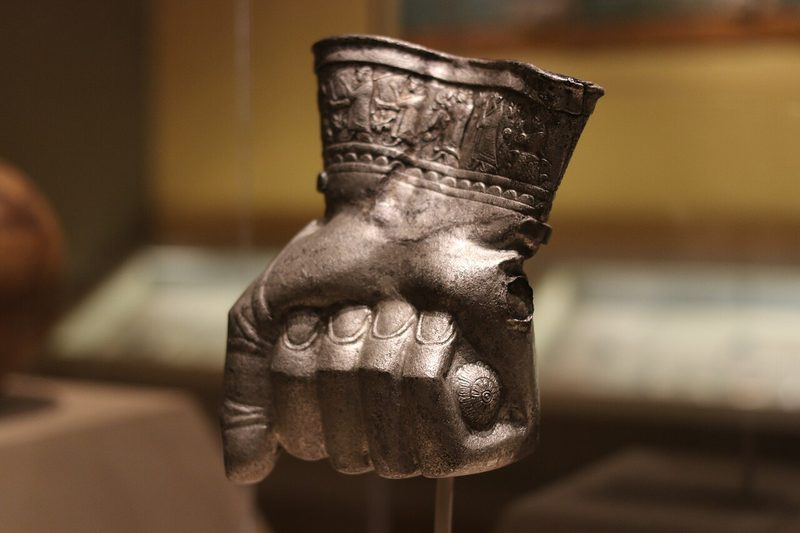 Drinking cup in the shape of a fist; 1400–1380 BCE.