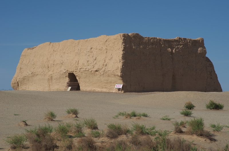 Chinese customs station on the Silk Road near Dunhuang.
