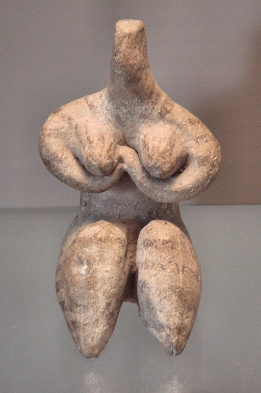 Fertility figurine of the Halaf culture, Mesopotamia, 6000–5100 BCE, Louvre.