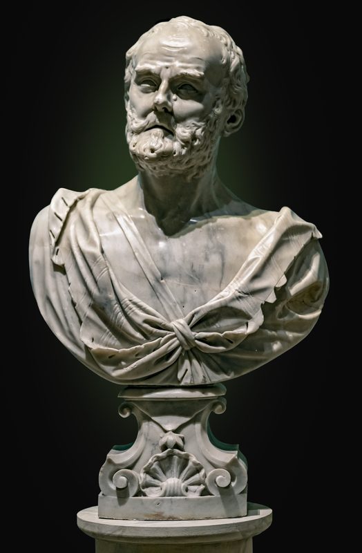 Bust of Heraclitus by Giuseppe Torretti (1705).