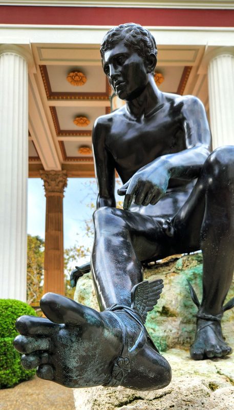 Hermes, copy of a Roman bronze recovered from the Villa of the Papyri, Naples, Getty Villa.
