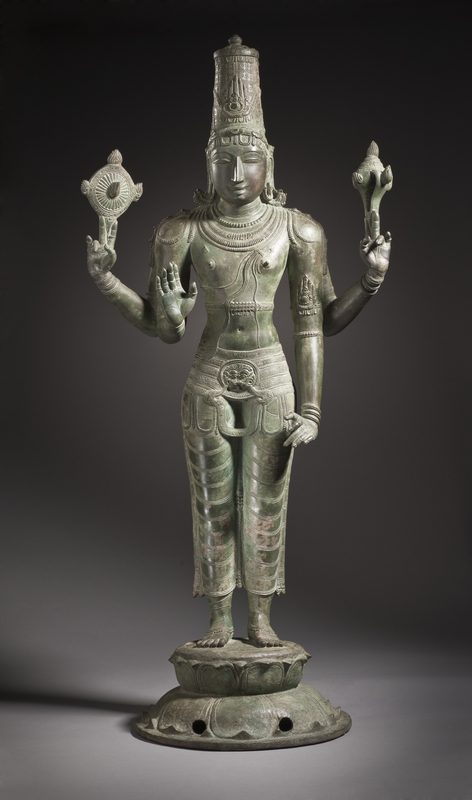 The Hindu God Vishnu, India, Tamil Nadu, 13th century, copper alloy.