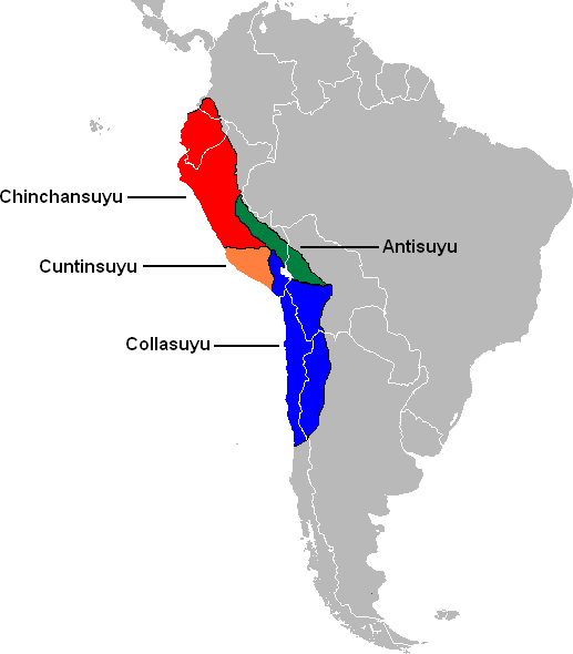 The four suyus or quarters of the empire.