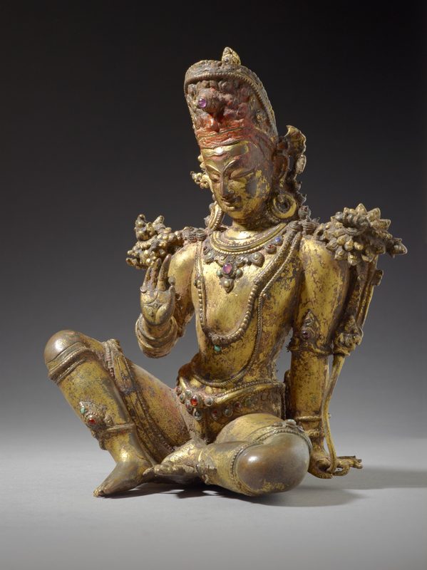 Indra ('Chief of the Gods'), gilt-copper, 16th century, Nepal.