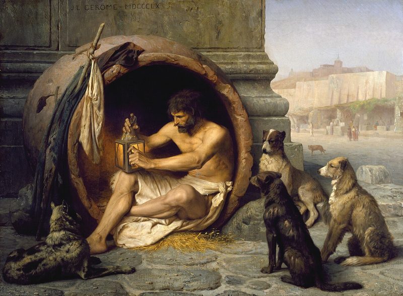 Diogenes Sitting in His Tub by Jean-Léon Gérôme, 1860.