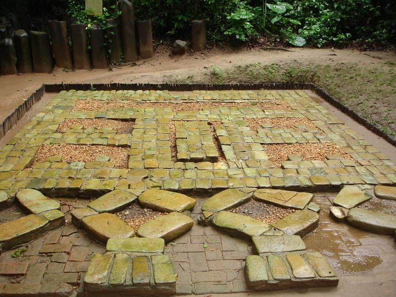 One of the mosaics from the La Venta Olmec site.