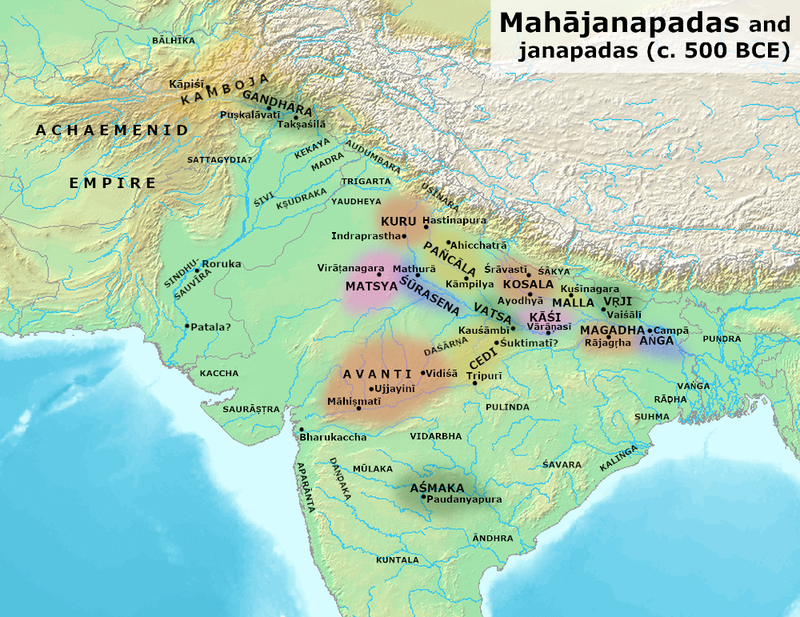 The Mahajanapadas were sixteen powerful polities located mainly within the Indo-Gangetic Plain.