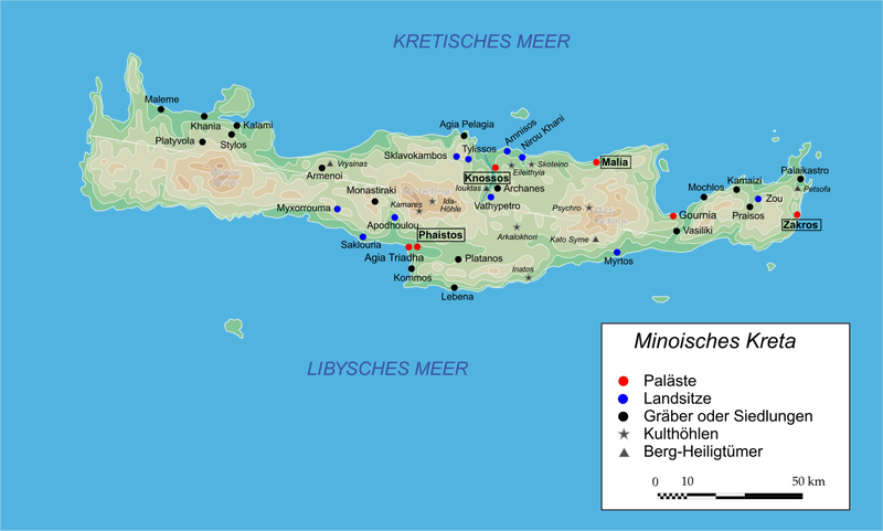 Map of Minoan Crete.