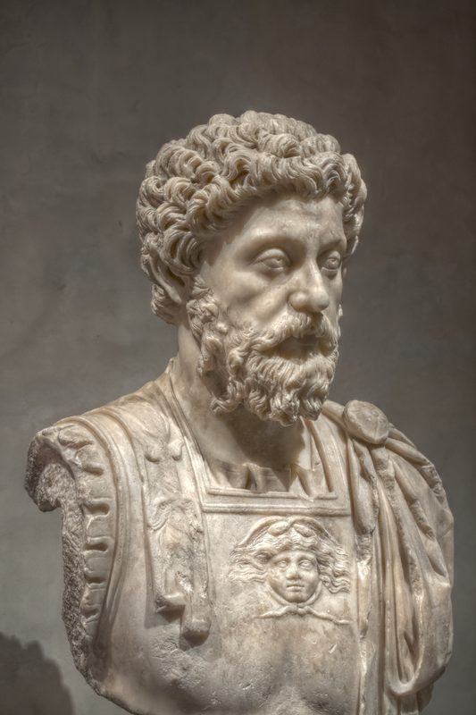 Marcus Aurelius, the Stoic Roman emperor.