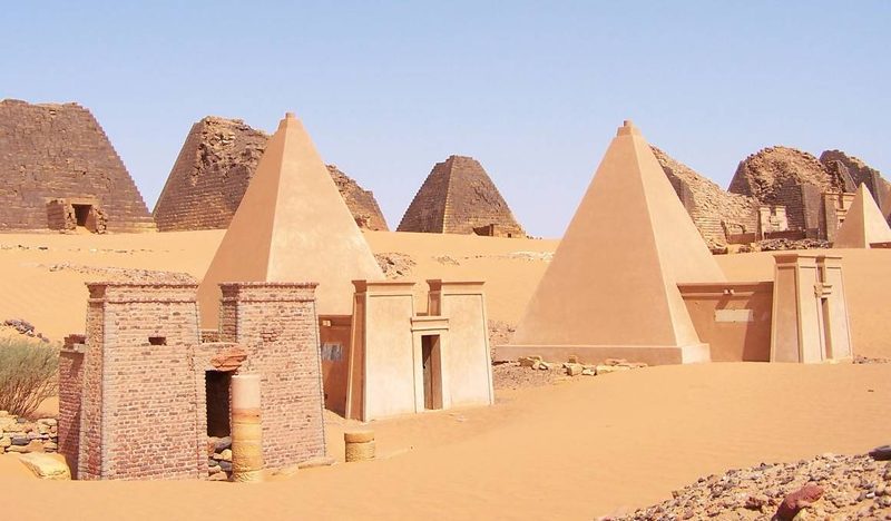 The pyramids of Meroe. The site is a UNESCO World Heritage today.