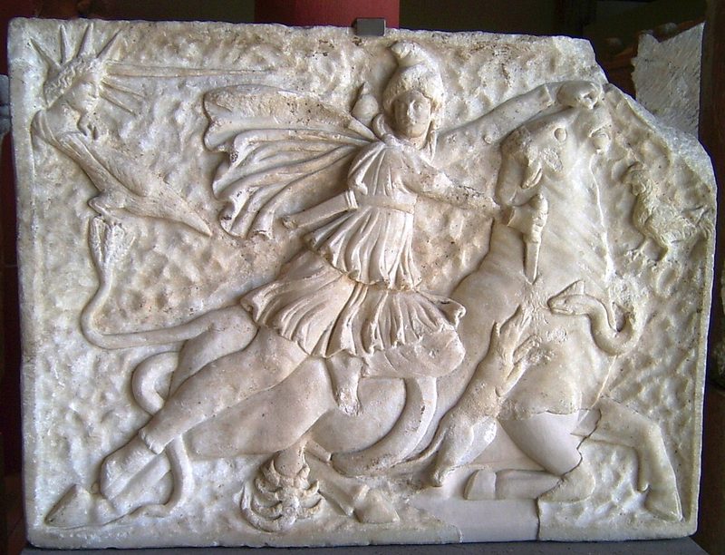 Cult relief of the god Mithras, 2nd/3rd century.