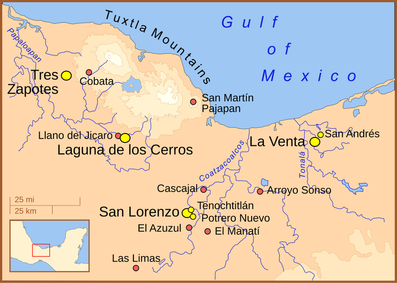 Olmec heartland, where the Olmec reigned from 1200 to 400 BCE.