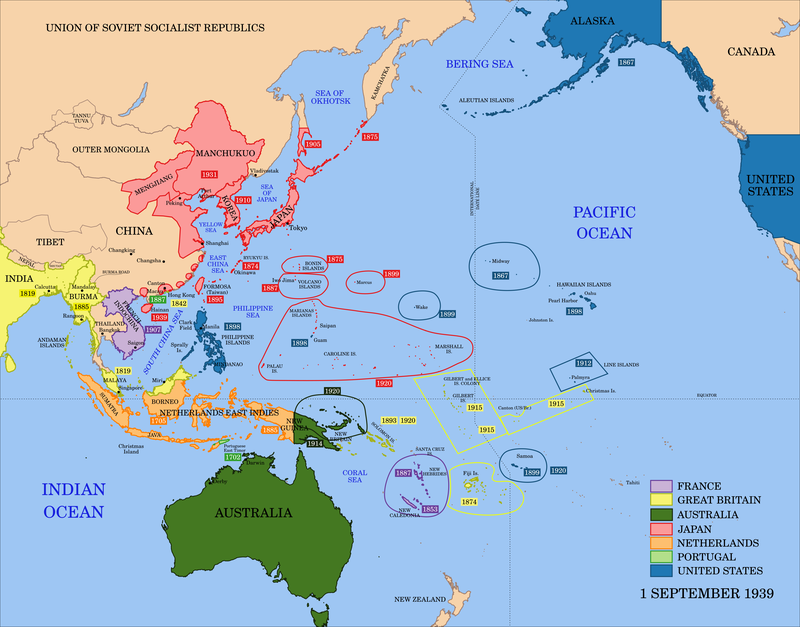 The Japanese Empire in 1939.
