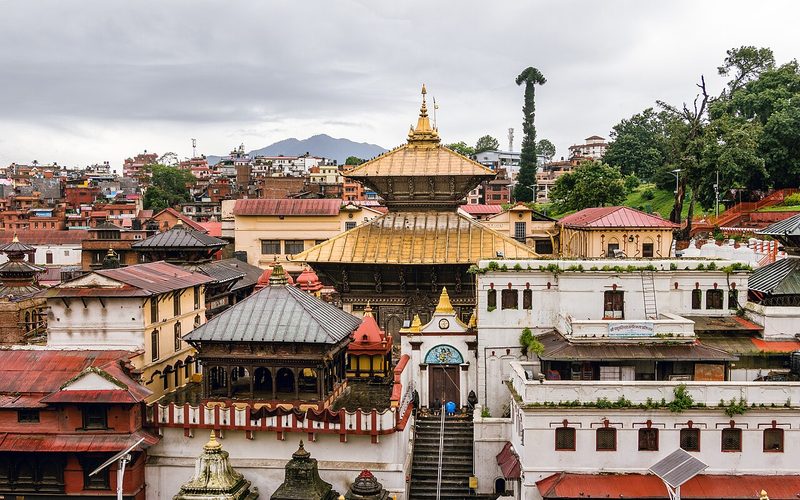 Pashupatinath Temple in Nepal, dedicated to the Hindu deity Shiva as the lord of all beings.