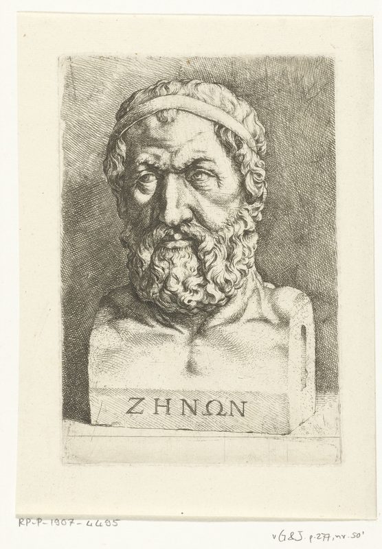 Portrait of Zeno of Elea by Jan de Bisschop (1628–1671).