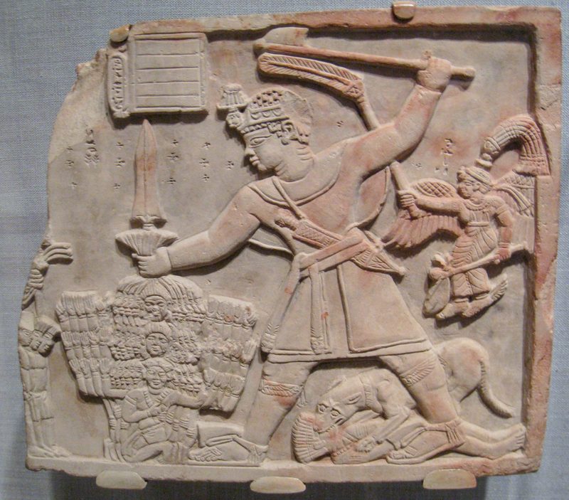 Prince Arikankharer Slaying His Enemies, Meroitic, beginning of first century AD, sandstone.