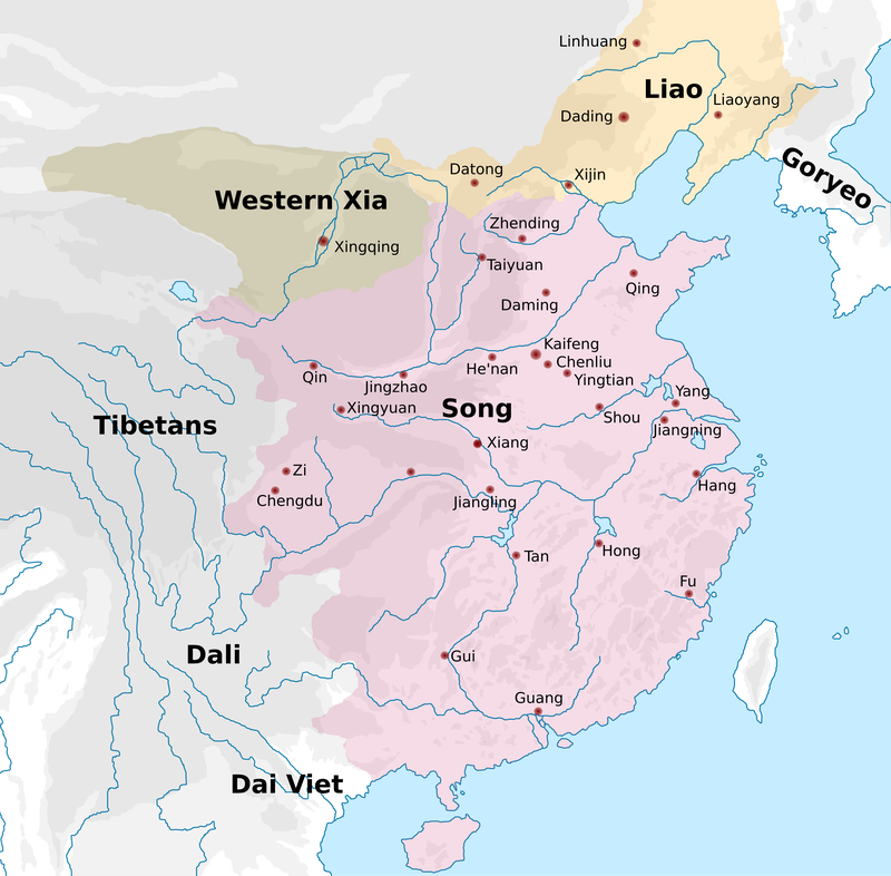 The Song dynasty at its greatest extent in 1111.