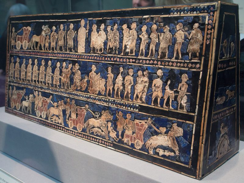 The Standard of Ur (3rd millennium BCE) in the British Museum.