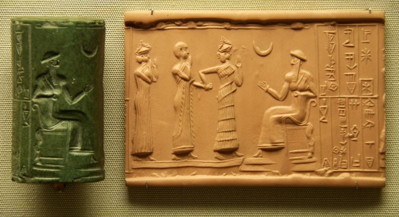 Cylinder seal of King Ur-Nammu.