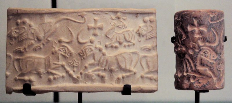 Proto-Elamite (Susa III) cylinder seal, 3150–2800 BCE.