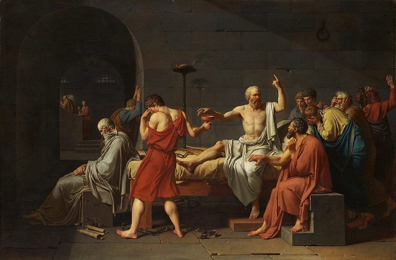 The Death of Socrates by Jacques-Louis David, 1787.