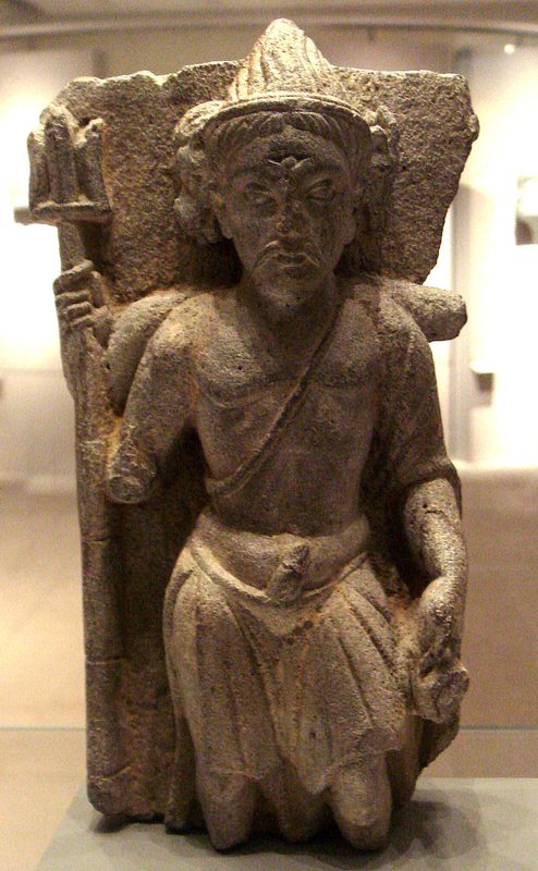 Three-headed Shiva, Gandhara, 2nd century AD.