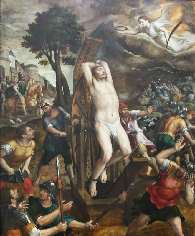 George being wheeled, Michiel Coxcie, 1580s.