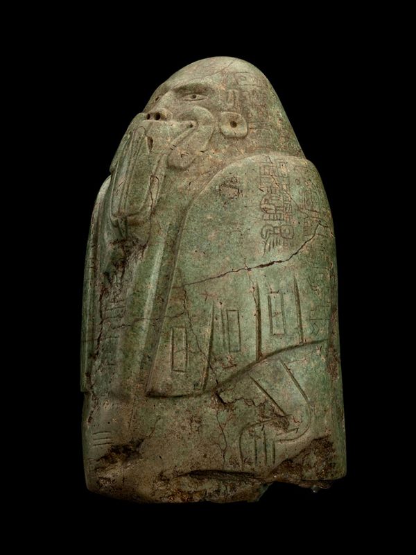 Tuxtla statuette with epiolmec script.