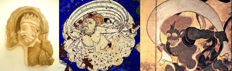 Iconographical evolution of the Wind God.