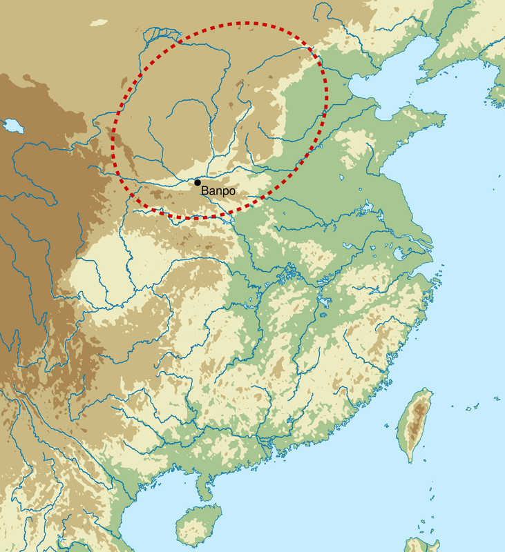 Area of the Yangshao culture (5000–3000 BC) in northern China.