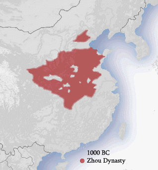 Territory of the Western Zhou c. 1000 BCE.