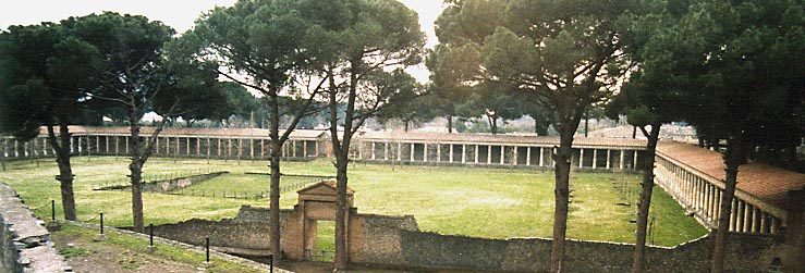 The gymnasium in Pompeii.