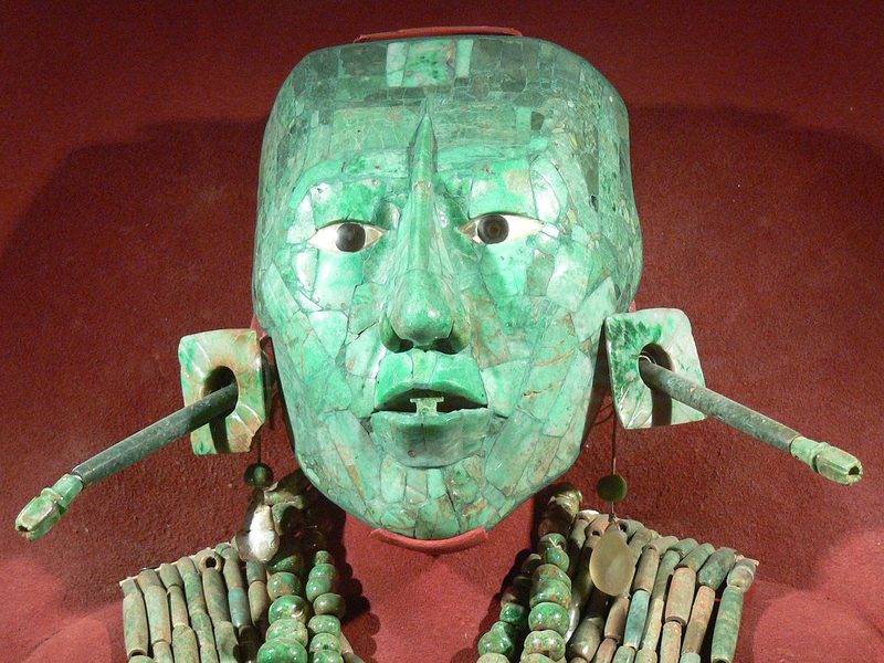 Jade funerary mask of king Kʼinich Janaabʼ Pakal.