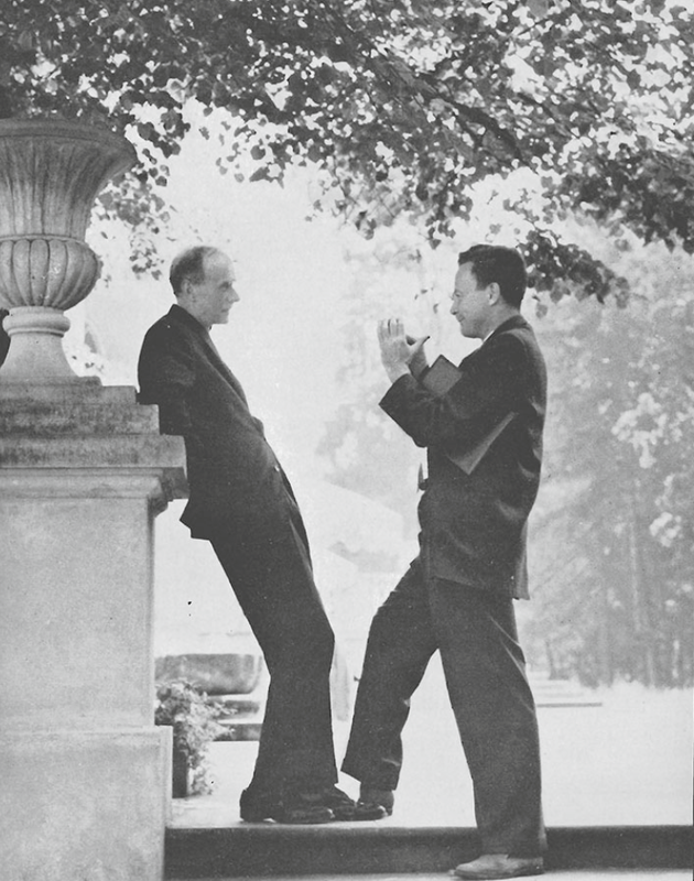 Paul Dirac and Richard Feynman at Jabłonna, Poland. July 1962.