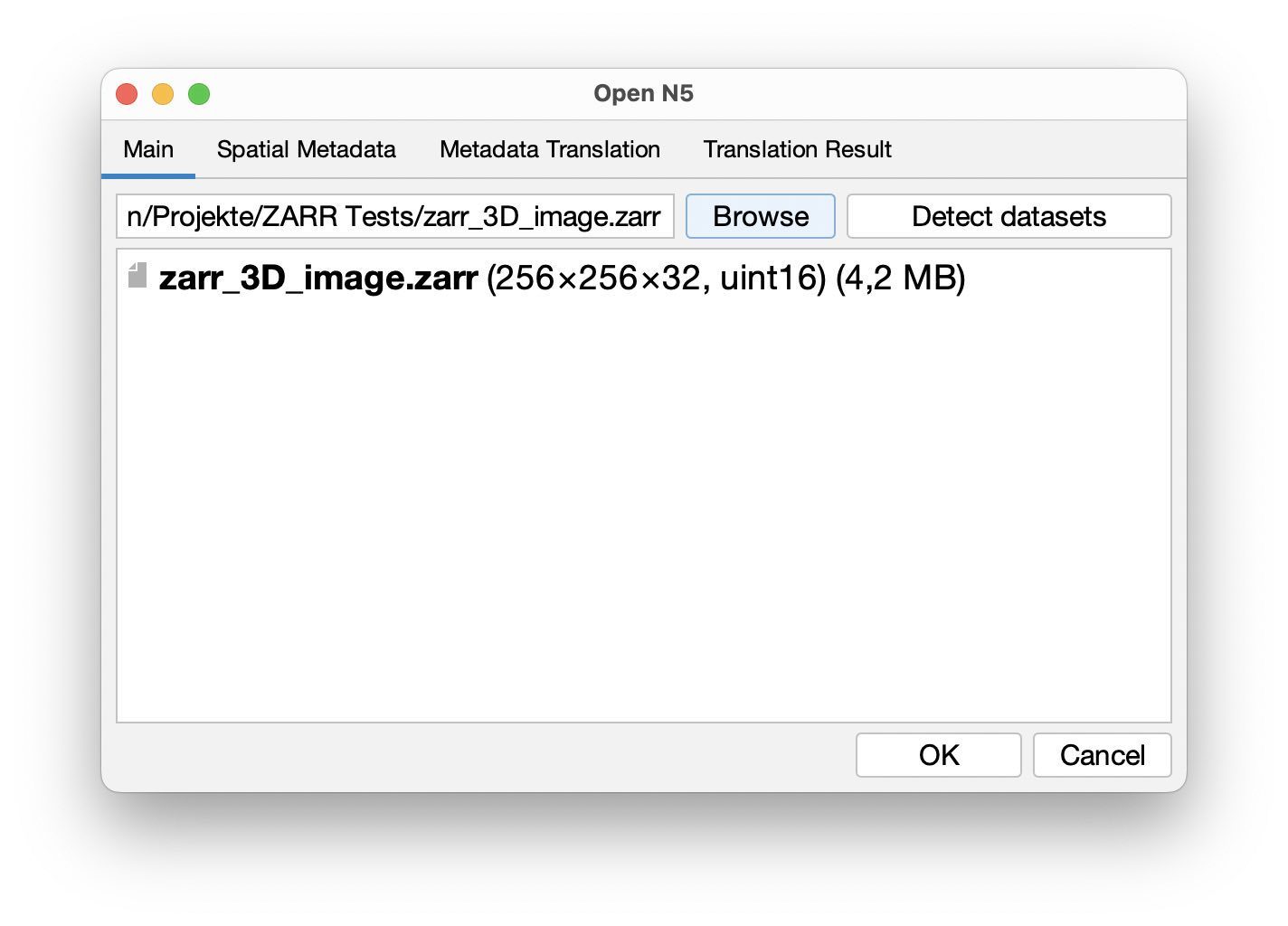 The file selector of the N5 Viewer. img
