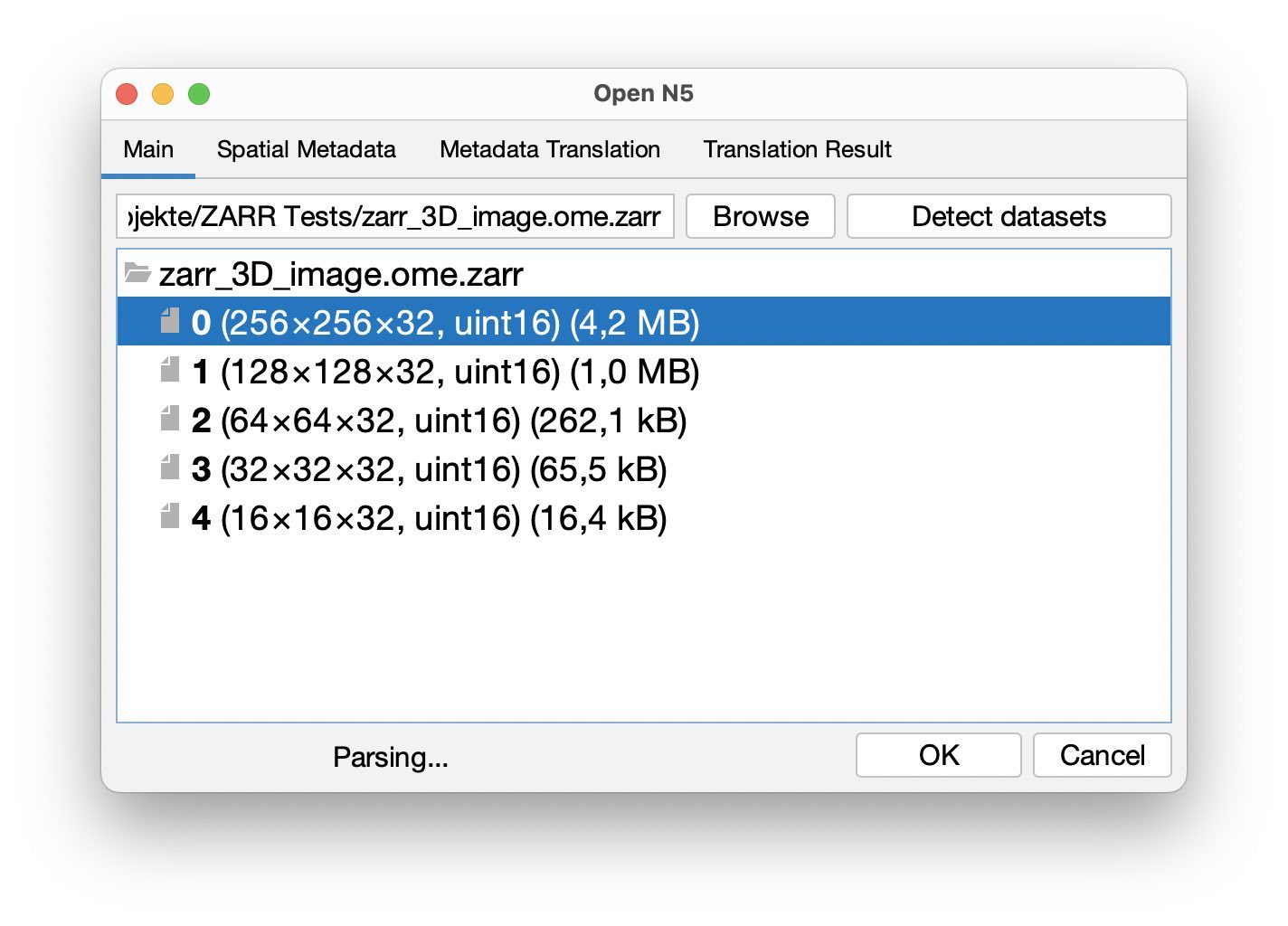 The file selector of the N5 Viewer. img
