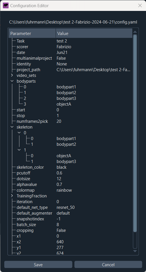 Editing the configuration file of your project.