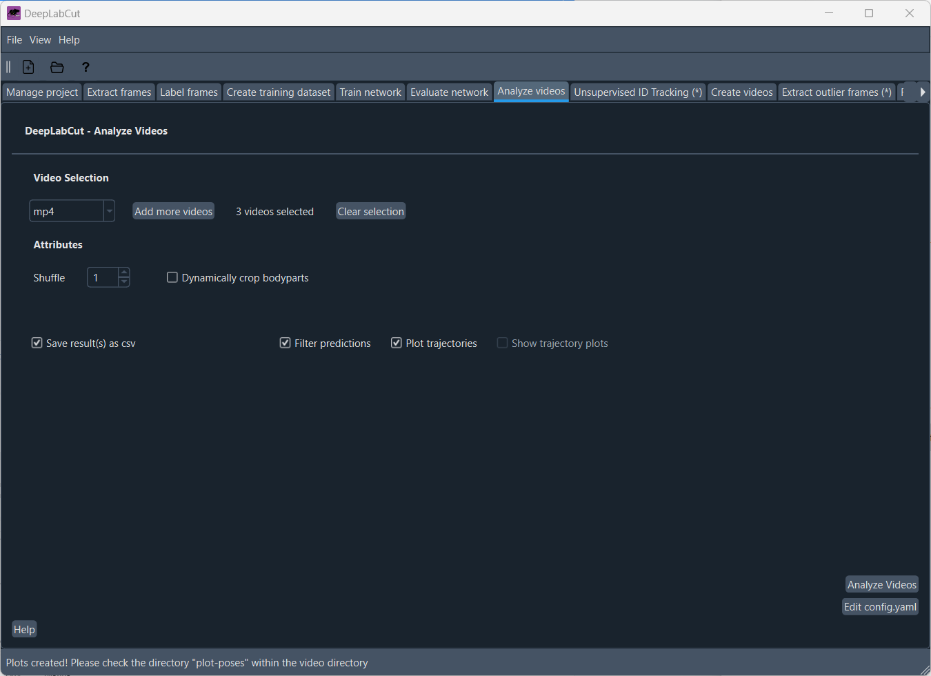 The 'Analyze videos' tab.