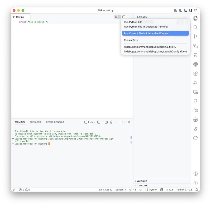 Choose how to run your Python script.